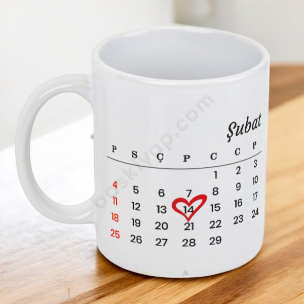 Kişiye Özel Takvimli Kupa Bardak online tasarla