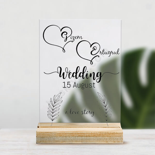 Kişiye Özel Tarihli Pleksi Masaüstü Stand online tasarla