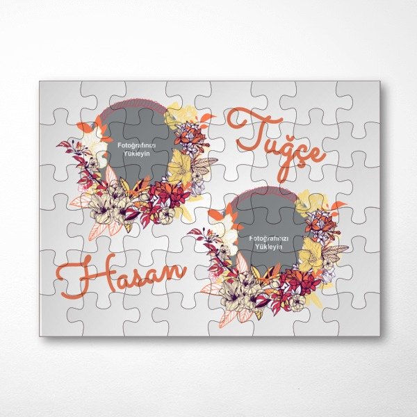 Sevgililere Özel Fotoğraflı A3 Puzzle online tasarla