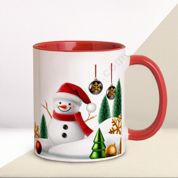 Kişiye Özel Yeni Yıl Tasarımlı Baskılı Kupa-Kırmızı online tasarla