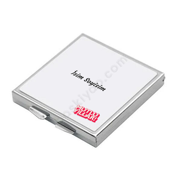 Kişiye Özel Yeni Yılbaşı Hediyesi Kare Makyaj Aynası online tasarla