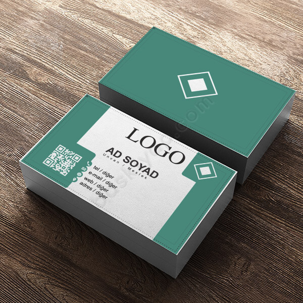 Kişiye Özel Yeşil Temalı Kurumsal Kartvizit online tasarla