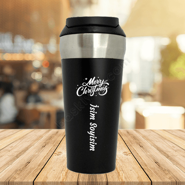 Kişiye Özel Yılbaşı Tasarımlı Vantuzlu Devrilmez Termos online tasarla