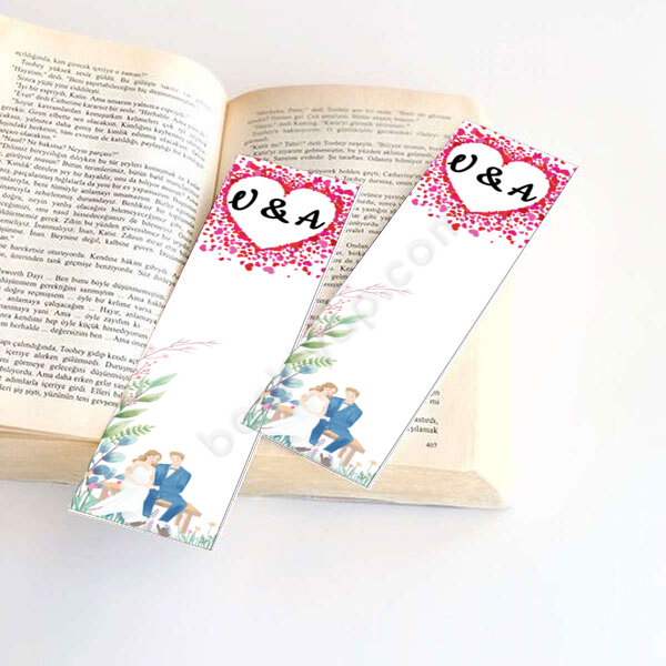 Gelin Damat Tasarımlı Kitap Ayracı online tasarla