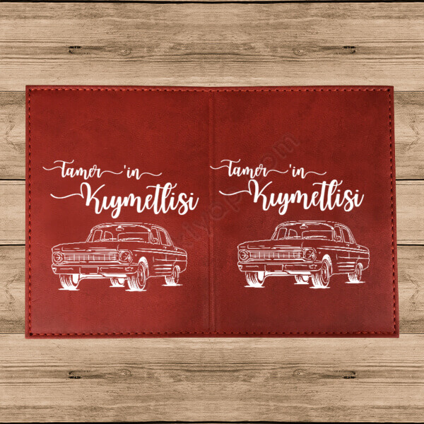 Kıymetlim Baskılı Deri Ruhsat online tasarla