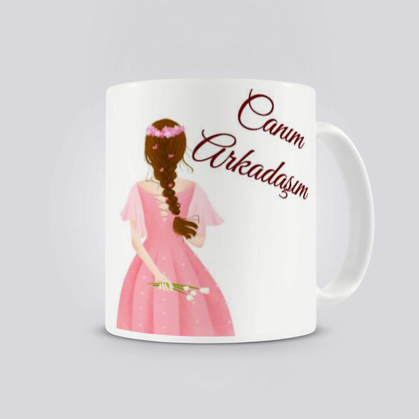 Kız Silüeti Baskılı Kupa online tasarla