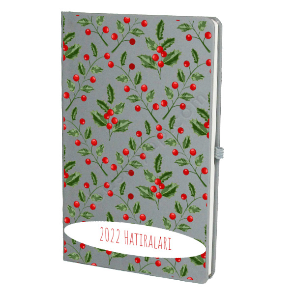 Kokina Tasarımlı Gri Ajanda Defter online tasarla