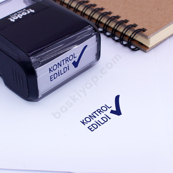 Kontrol Edildi Kaşesi online tasarla