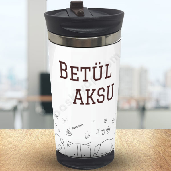 Köpekler Kendin Tasarla Çelik Termos 300Ml online tasarla
