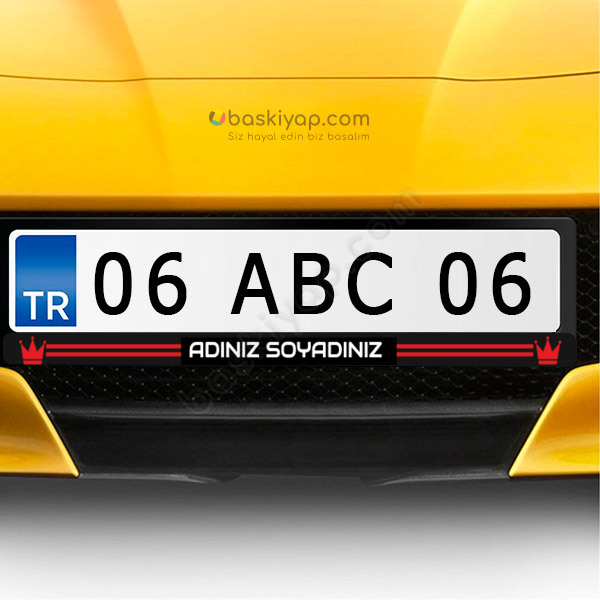 Kral Tacı İsimli Plakalık online tasarla