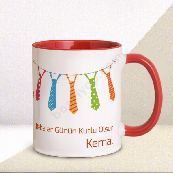 Kravatlar Tasarımlı Kupa online tasarla