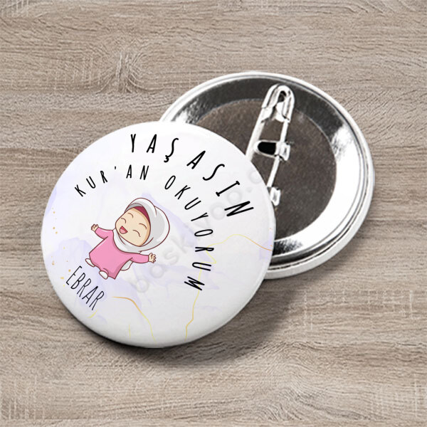 Kuran Okuyorum Buton Rozet online tasarla