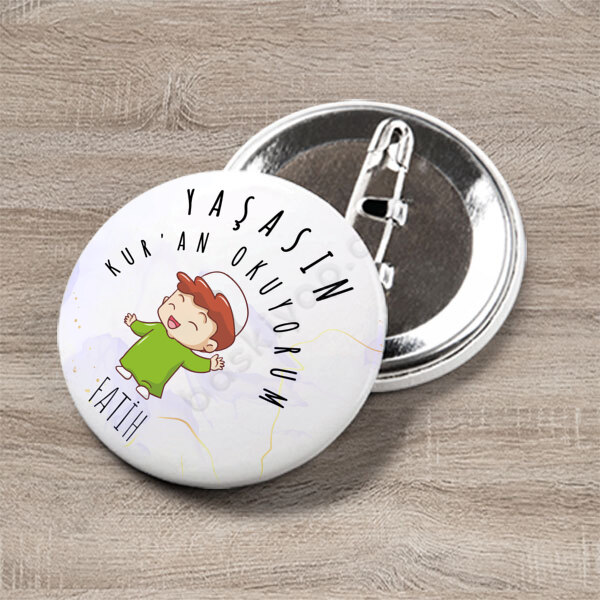 Kuran Okuyorum Buton Rozet 2 online tasarla