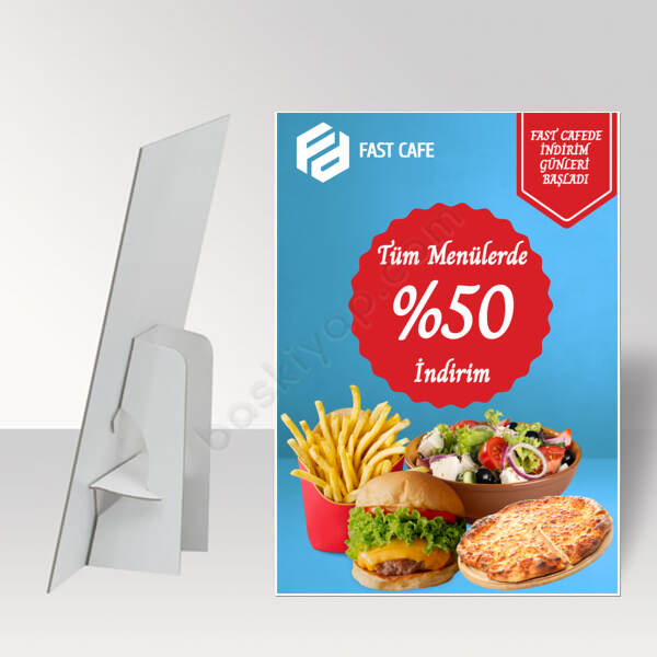 Kurumsal Ayaklı Cafe İndirim Reklam Panosu online tasarla
