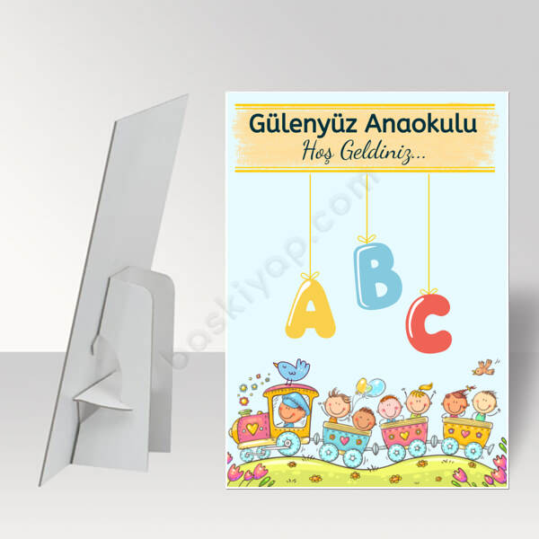 Kurumsal Ayaklı Reklam Anaokulu Panosu online tasarla
