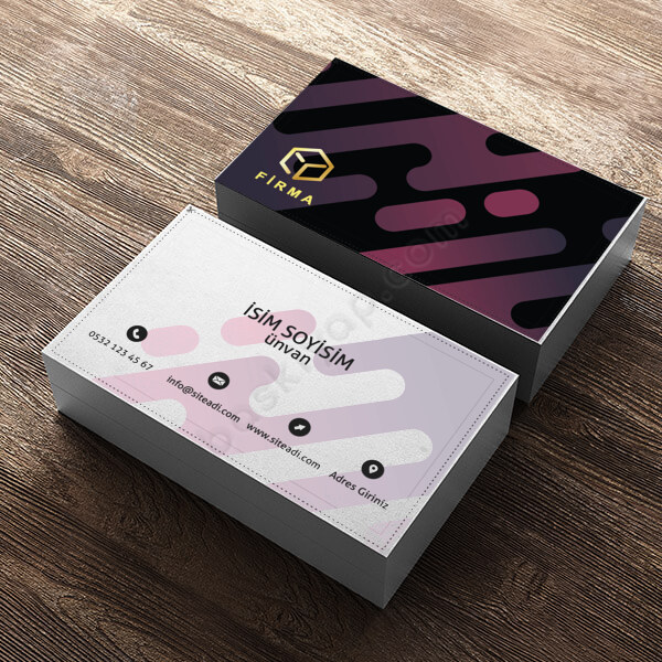Kurumsal Çift Yön Standart Kartvizit online tasarla