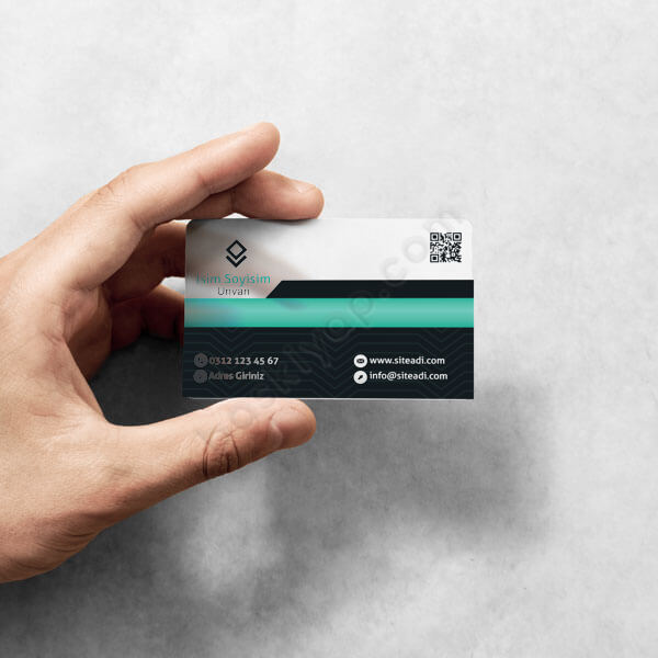 Kurumsal Modern Pvc Şeffaf Kartvizit online tasarla