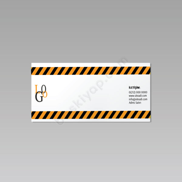 Kurumsal Sarı Siyah Şerit Diplomat Zarf online tasarla