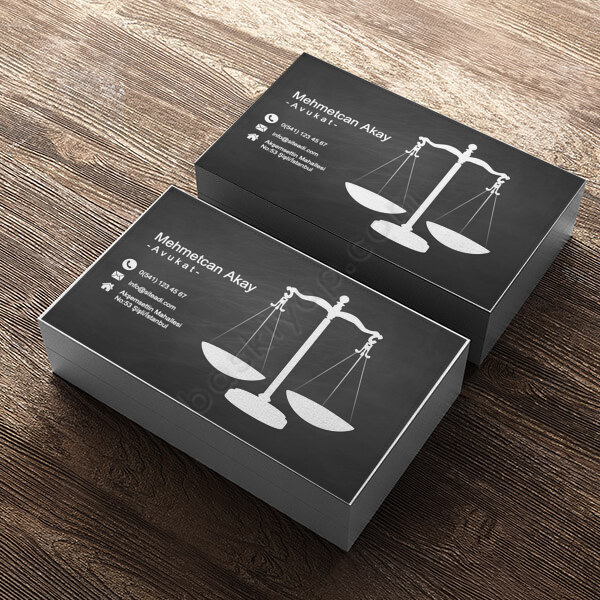 Kurumsal Tek Yön Avukat Kartvizit Tasarımı online tasarla