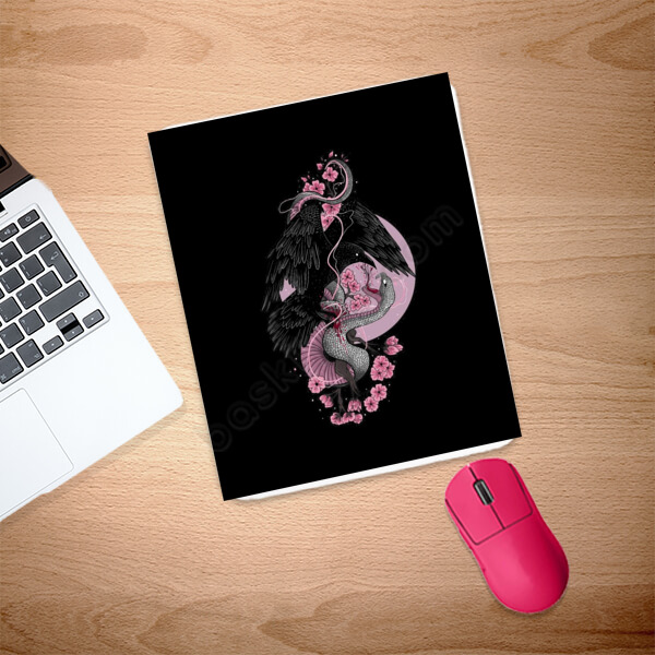 Kuş Ve Yılan Kişiye Özel Bilek Destekli Dikdörtgen Mouse Pad online tasarla