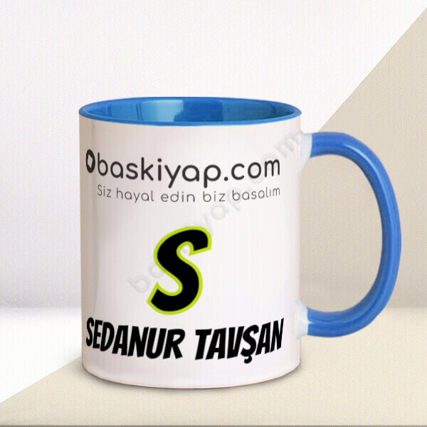 Logolu Mavi Kupa Bardak online tasarla