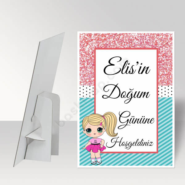 Lol Bebek Tasarımlı Baby Shower Ayaklı Pano online tasarla