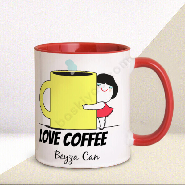 Love Coffe Yazılı Kupa online tasarla