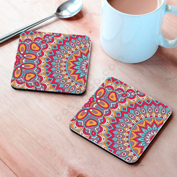 Mandala Tasarım Bardak Altlığı online tasarla