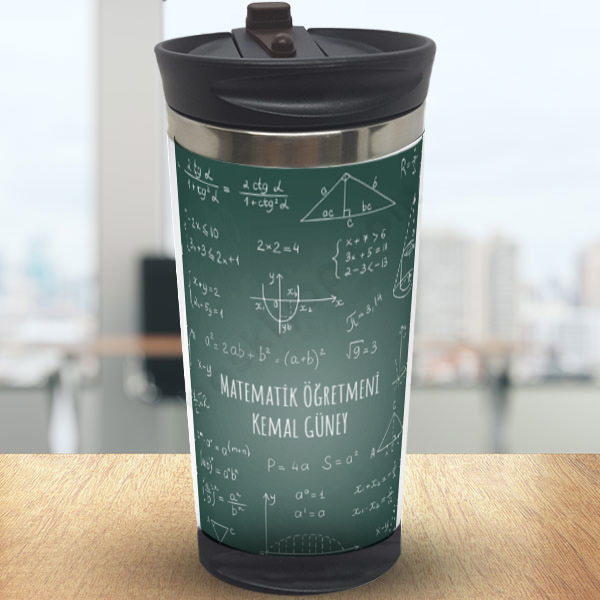 Matematik Öğretmeni 2 Baskılı Termos online tasarla