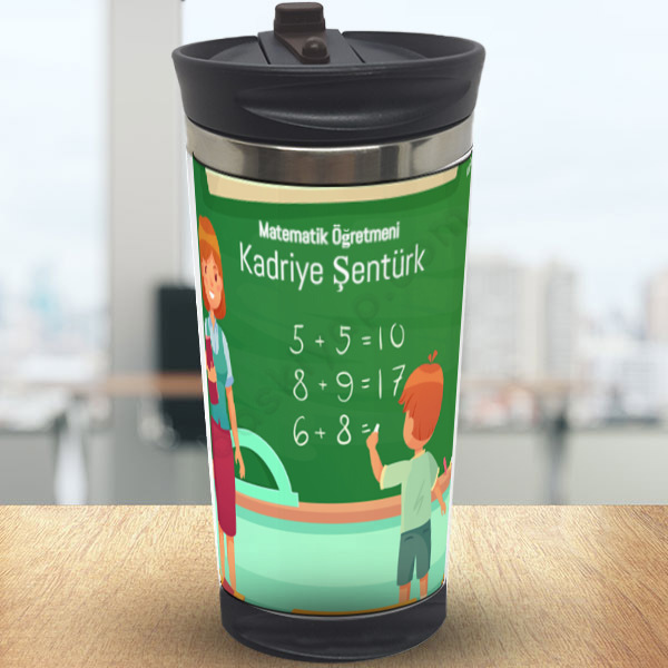 Matematik Öğretmeni Baskılı Termos 300Ml online tasarla