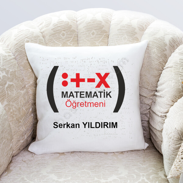 Matematik Öğretmeni Tasarım Yastık online tasarla