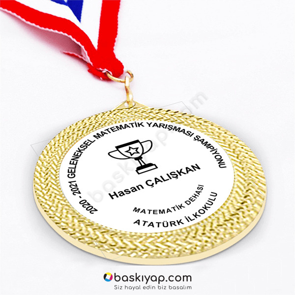 Matematik Yarışması Madalyonu online tasarla