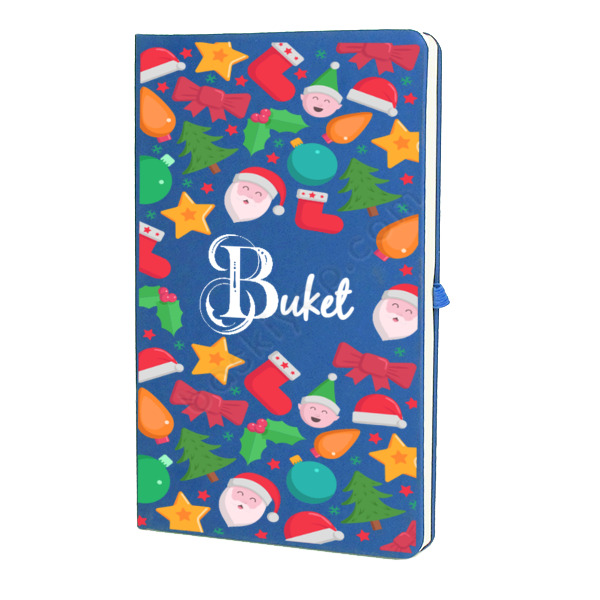 Yılbaşına Özel Harfli Mavi Ajanda Defter online tasarla