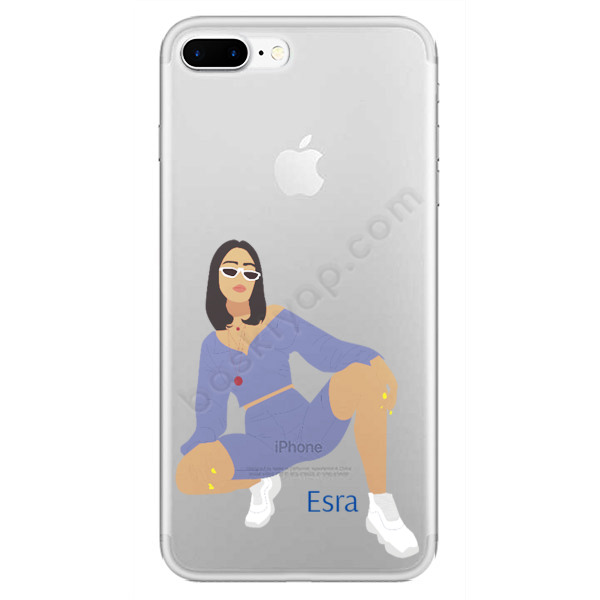 Mavi Eşofmanlı Kız Tasarımlı Iphone 7 Plus Kılıf online tasarla