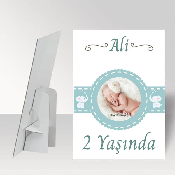 Mavi Filli Baby Shower Ayaklı Pano online tasarla