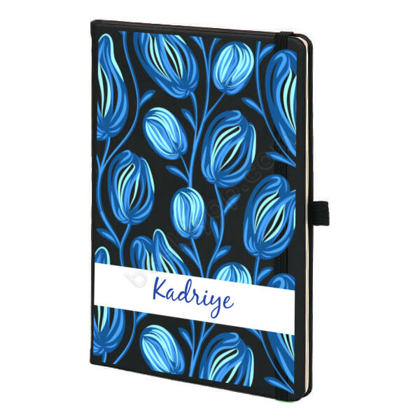 Mavi Lale Siyah Ajanda online tasarla
