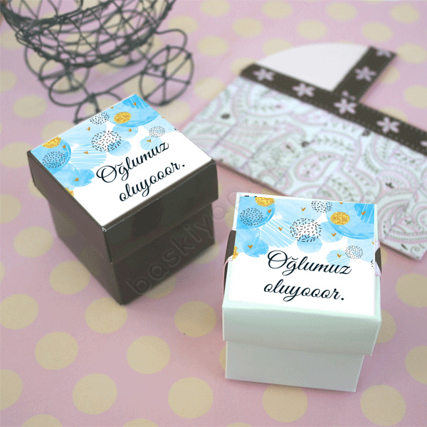 Mavi Oğlumuz Oluyor Etiket online tasarla