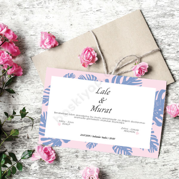 Mavi Palmiye Yapraklı online tasarla