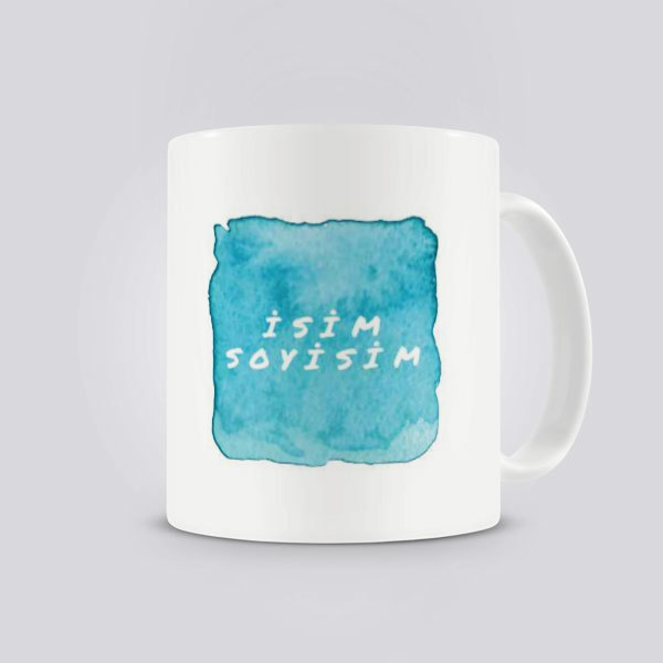 Mavi Suluboyalı Kare online tasarla