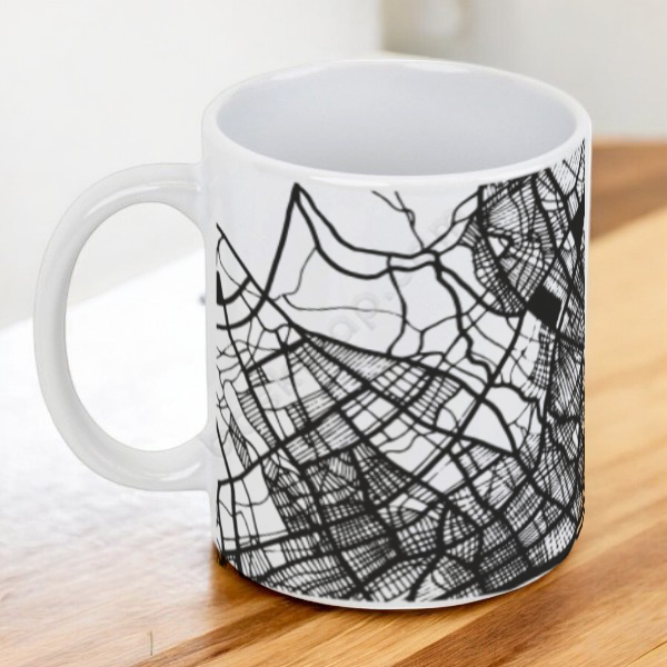 Mersin Şehir Haritası Baskılı Kupa online tasarla