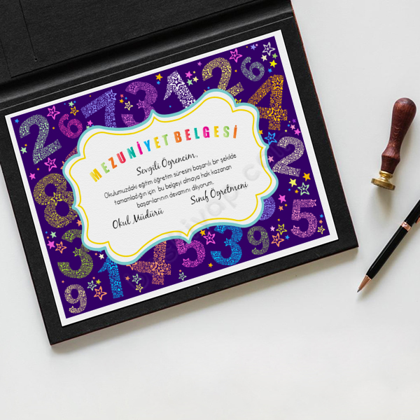 Mezuniyet Sertifikası online tasarla