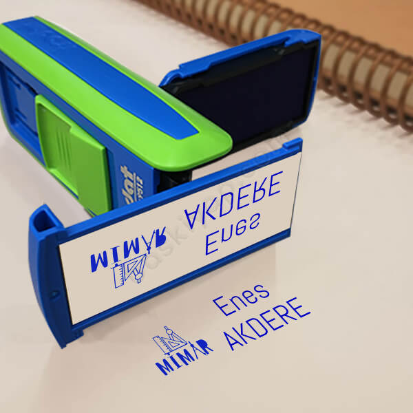 Mimar Trodat Pocket Printy Cep Kaşe 9511 | Yeşil-Mavi online tasarla