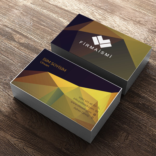 Mor Sarı Geometrik online tasarla