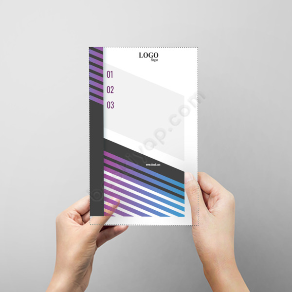 Mor Ve Siyah Temalı Kurumsal A5 Dershane Broşürü online tasarla