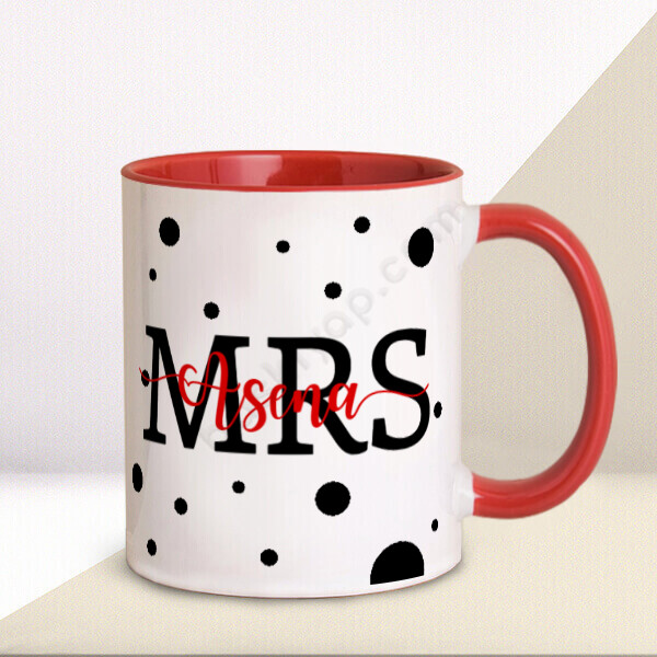 Mrs. Tasarımlı Baskılı Kupa online tasarla