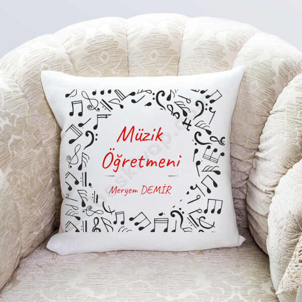 Müzik Öğretmeni Tasarım Yastık online tasarla