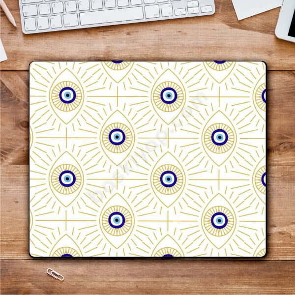 Nazar Boncuğu Temalı Silikon Taban Mouse Pad online tasarla