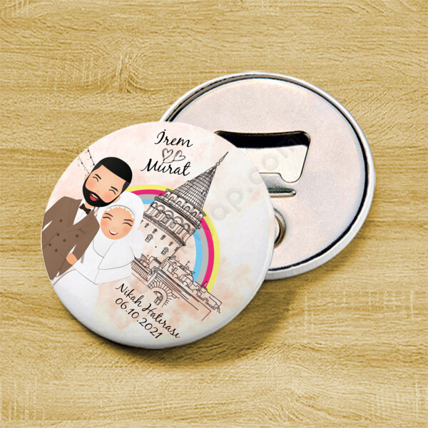 Nikah Hediyesi Buton Magnet online tasarla