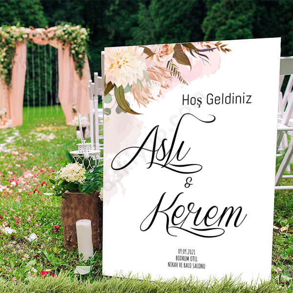 Nikah Karşılama Panosu online tasarla