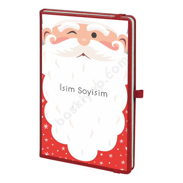 Noel Baba Tasarımlı Ajanda Defter online tasarla